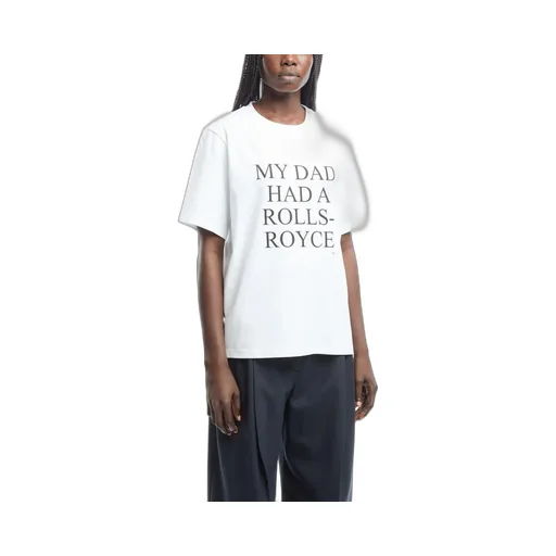 Victoria Beckham Text Printed Crewneck T-Shirt