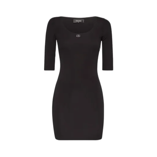 Dsquared2 Logo-Plaque Short-Sleeved Dress