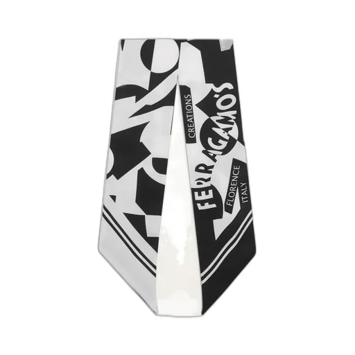 Salvatore Ferragamo Logo-Printed Pointed Tip Scarf