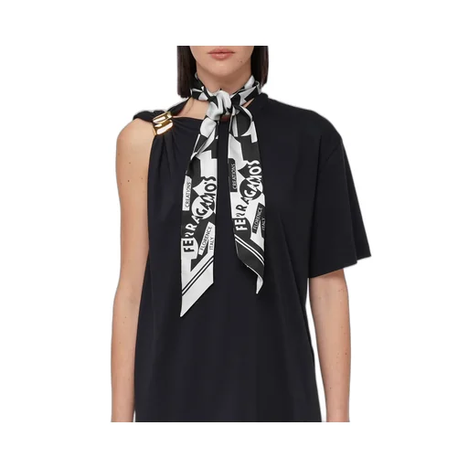 Salvatore Ferragamo Logo-Printed Pointed Tip Scarf