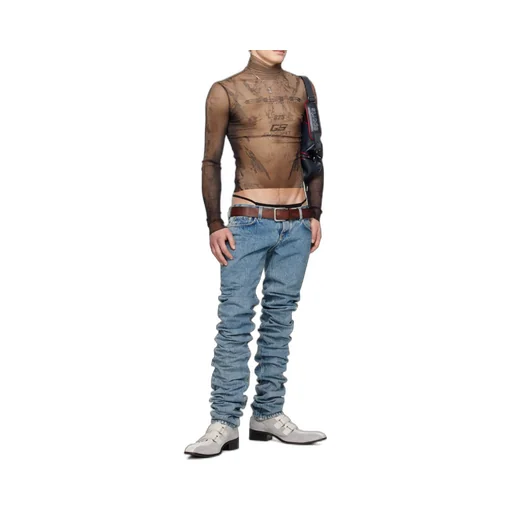 High-Necked Long-Sleeved T-Shirt