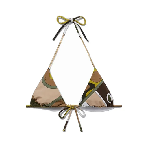 Pucci Graphic Printed Halterneck Bikini Top