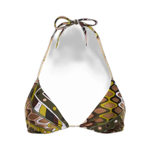 Pucci Graphic Printed Halterneck Bikini Top