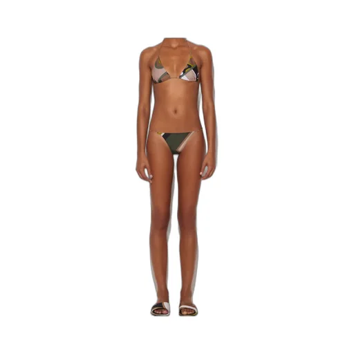 Pucci Graphic Printed Halterneck Bikini Top