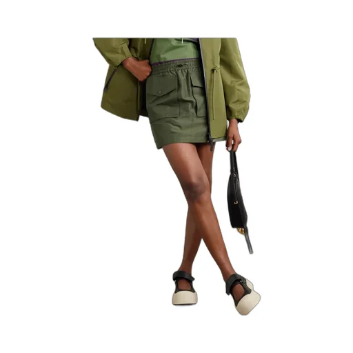 Elasticated-Waist Cargo Miniskirt