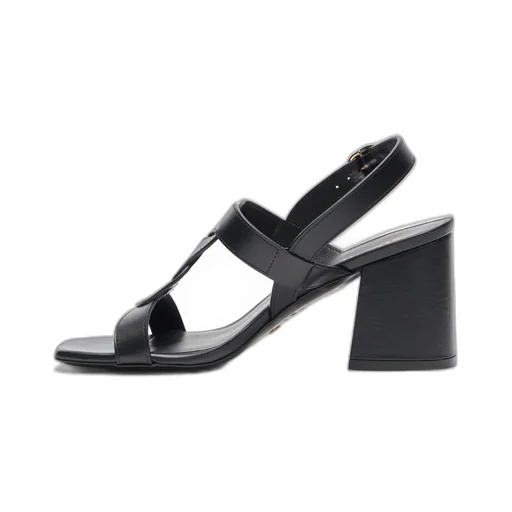 Square-Headed High-Heeled Sandals