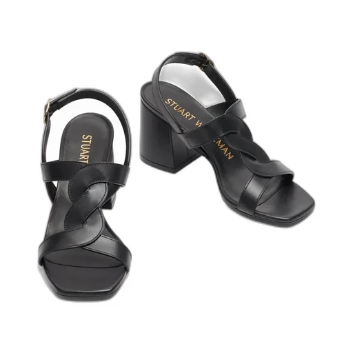 Square-Headed High-Heeled Sandals