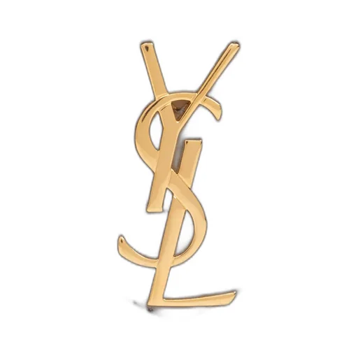 Saint Laurent Logo Plaque Zip-Up Cardholder