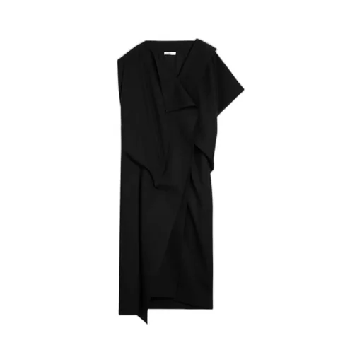 The Row Draped Asymmetrical Midi Dress