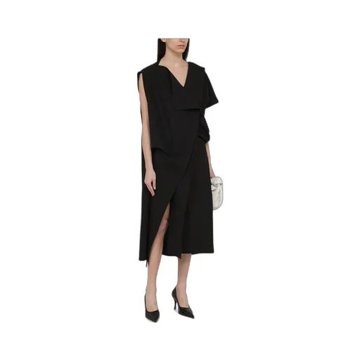 The Row Draped Asymmetrical Midi Dress