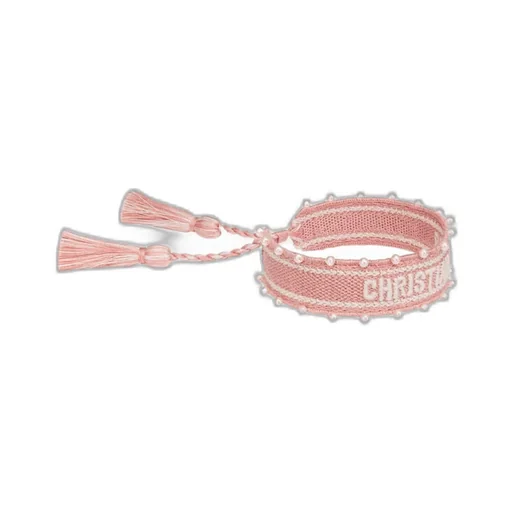 Embroidery And Resin Pearl Bracelet