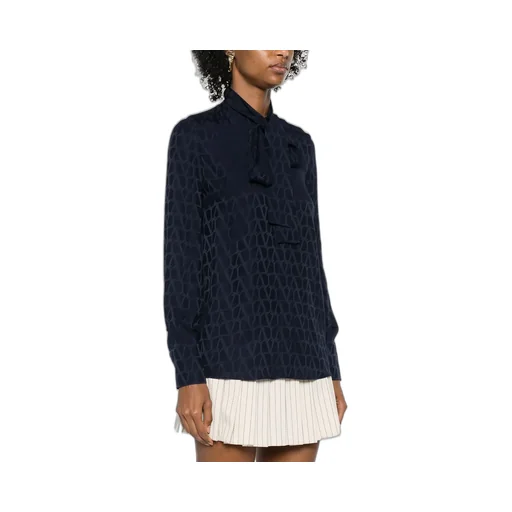Valentino Toile Iconographe Jacquard Long-Sleeved Blouse