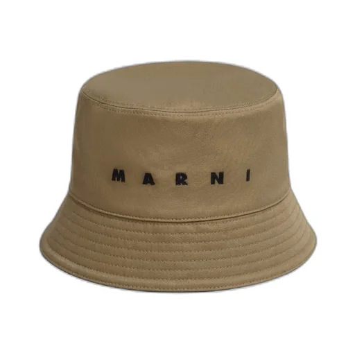 Marni Logo Embroidered Twill Bucket Hat
