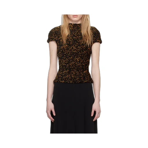 Tortoiseshell-Effect Chenille Top