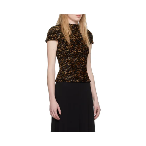 Tortoiseshell-Effect Chenille Top