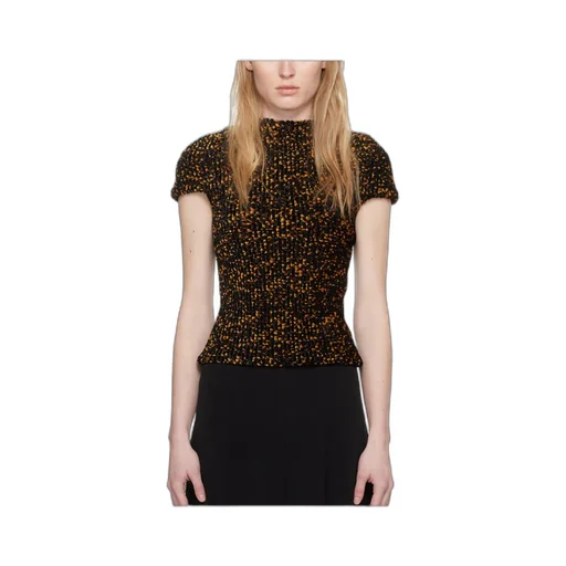 Tortoiseshell-Effect Chenille Top