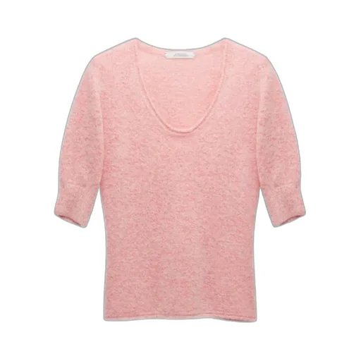Brushed Fisherman's-Knit Top
