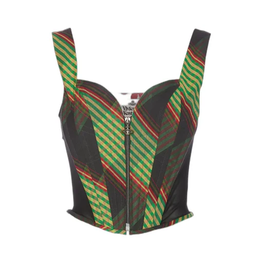 Vivienne Westwood Pattern-Printed Zipped Corset Top
