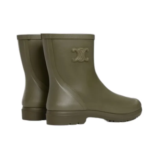 Mid Celine Rain Boots In Natural Rubber