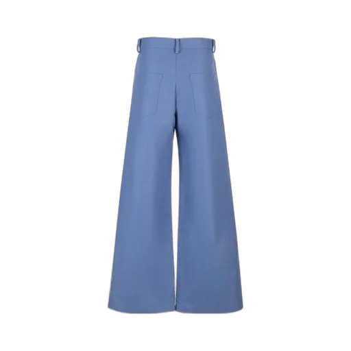 Marni Logo Embroidered Wide-Leg Trousers