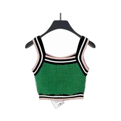 Bouclé Cropped Tank Top