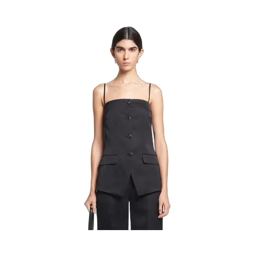Nanushka Alessa Tailored Tech-Satin Vest