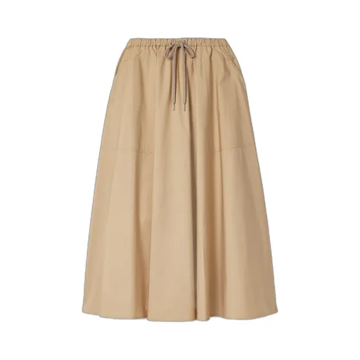 A-Line Midi Cotton Skirt