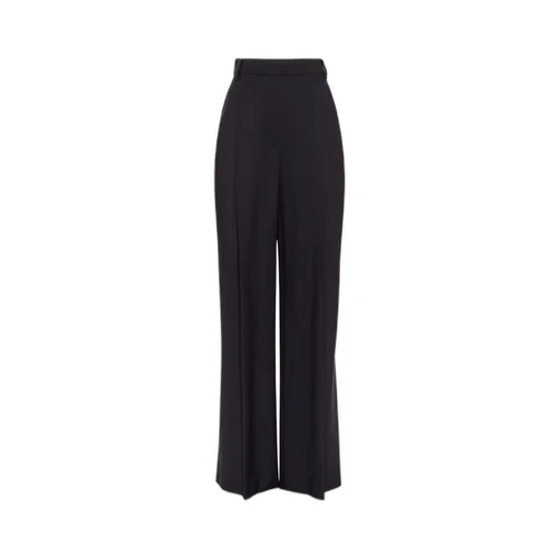 Brunello Cucinelli Pleated Monili Chain Detailed Wide-Leg Trousers