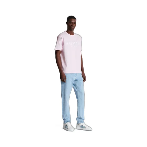 Balmain Logo Printed Crewneck T-Shirt