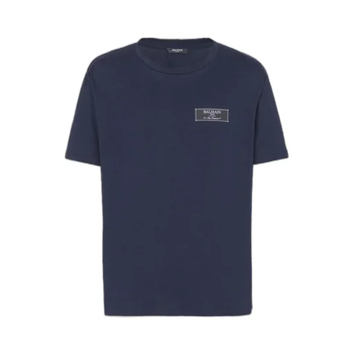 Balmain Logo Patch Crewneck T-Shirt