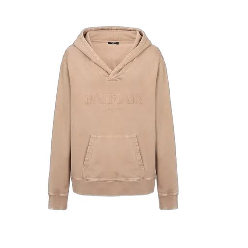 Balmain Logo Embroidered Hooded Sweatshirt