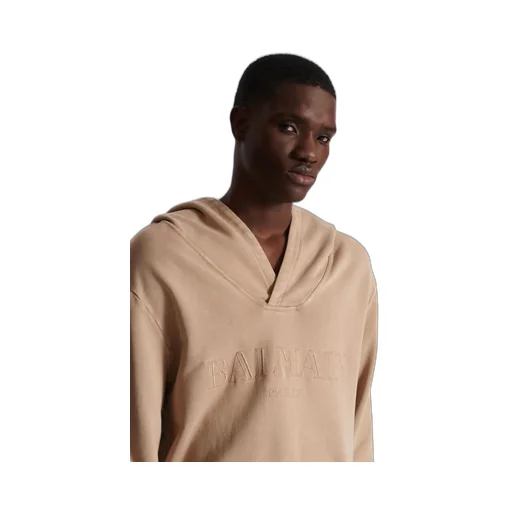 Balmain Logo Embroidered Hooded Sweatshirt