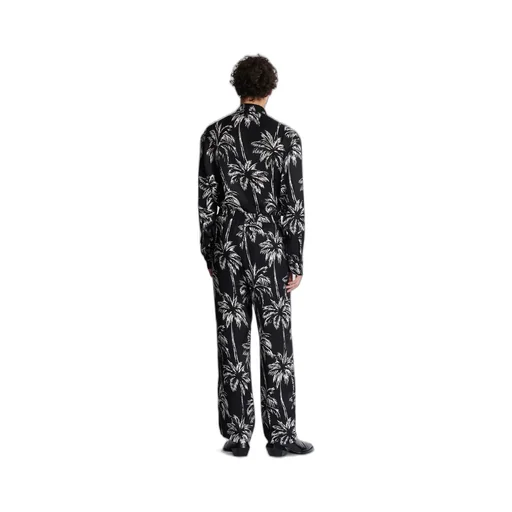 Balmain Palm Print Satin Pyjama Trousers