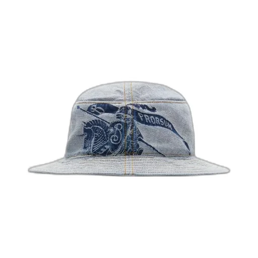 Logo-Print Denim Bucket Hat