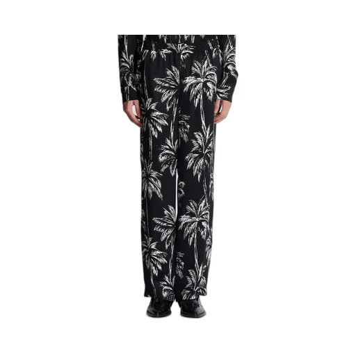 Balmain Palm Print Satin Pyjama Trousers