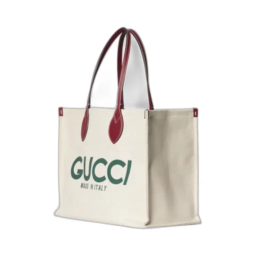Gucci Logo Printed Top Handle Bag