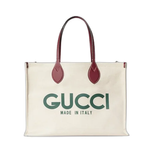 Gucci Logo Printed Top Handle Bag