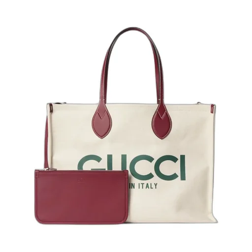 Gucci Logo Printed Top Handle Bag