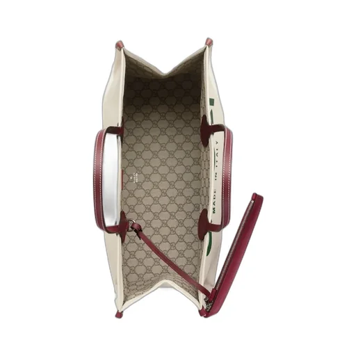Gucci Logo Printed Top Handle Bag