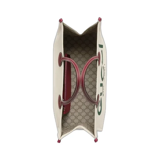 Gucci Logo Printed Top Handle Bag