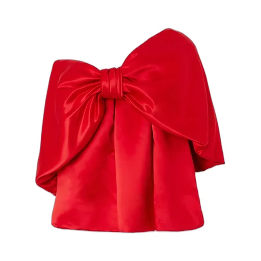Oversized Bow Satin Top