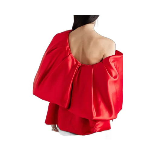 Oversized Bow Satin Top