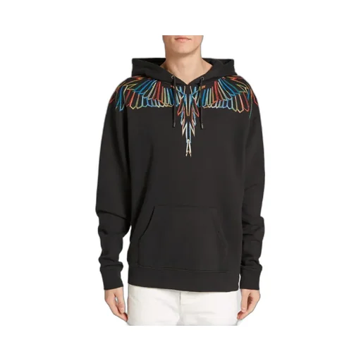 Wing Print Hooded Hooded Hoodie