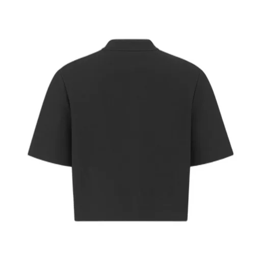 Cropped Jacket With Officer Collar