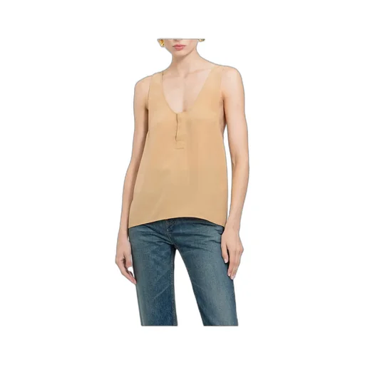 Saint Laurent Straight Hem Sleeveless Top