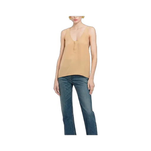 Saint Laurent Straight Hem Sleeveless Top