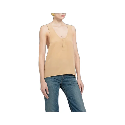 Saint Laurent Straight Hem Sleeveless Top