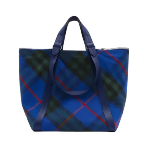 Burberry Check Printed Top Handle Bag