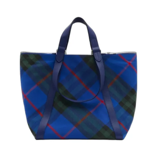 Burberry Check Printed Top Handle Bag