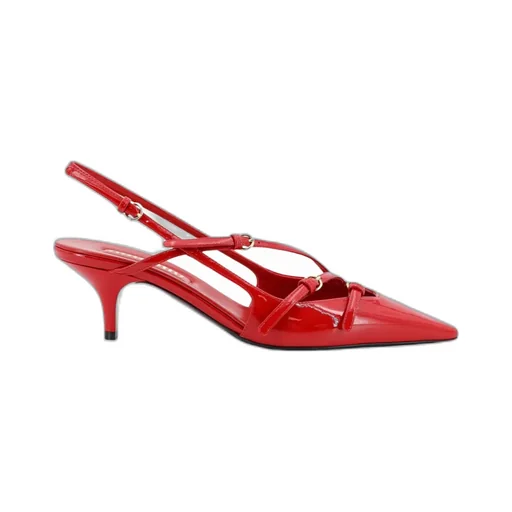55Mm Patent Slingback Pumps